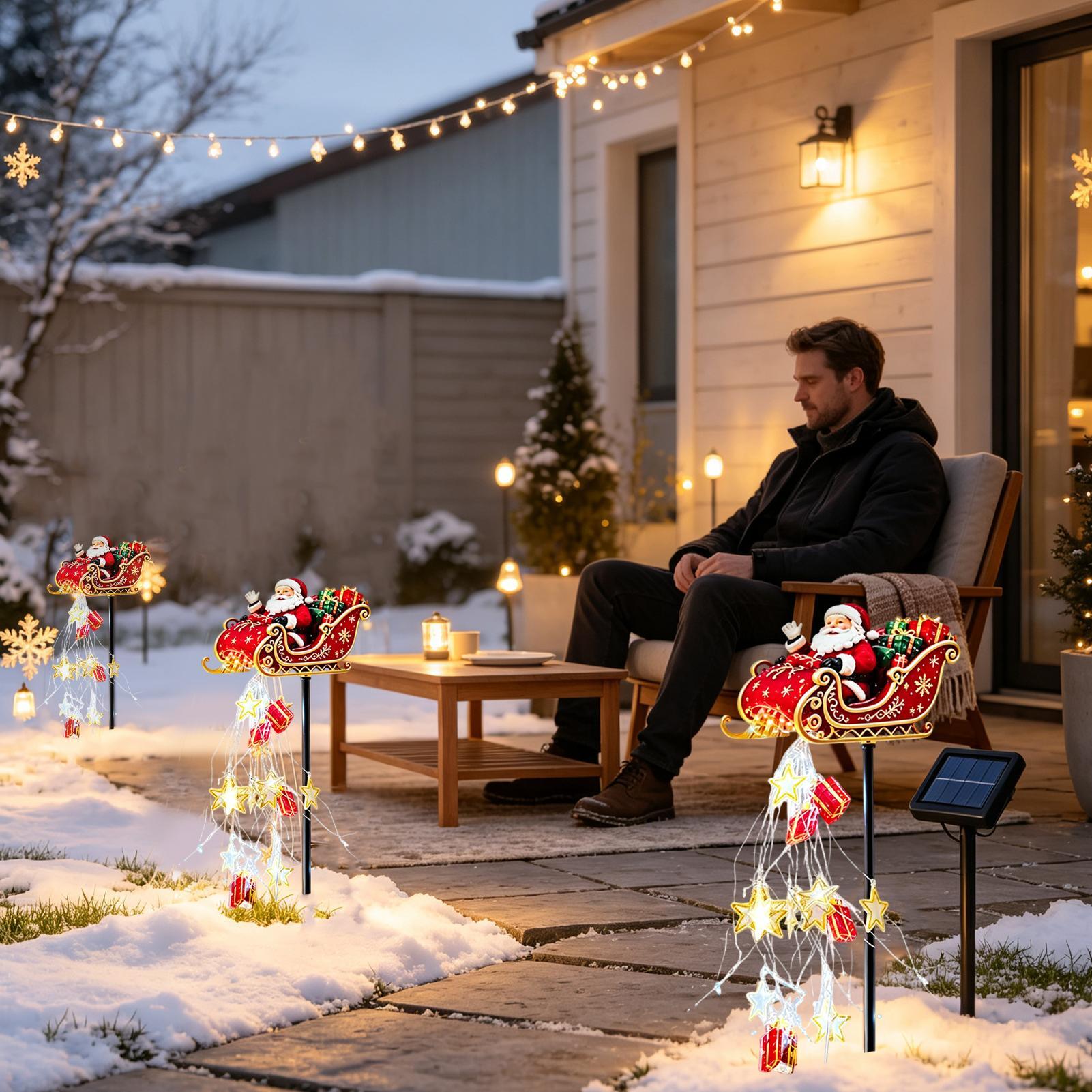 Outdoor Lighting Effects - 2026 New Santa's Flying Sleigh Gift