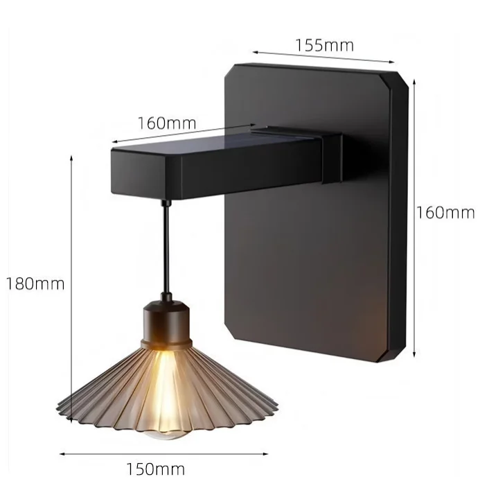 Outdoor Lighting Waterproof - Solar Outdoor Wall Lamp Retro Light