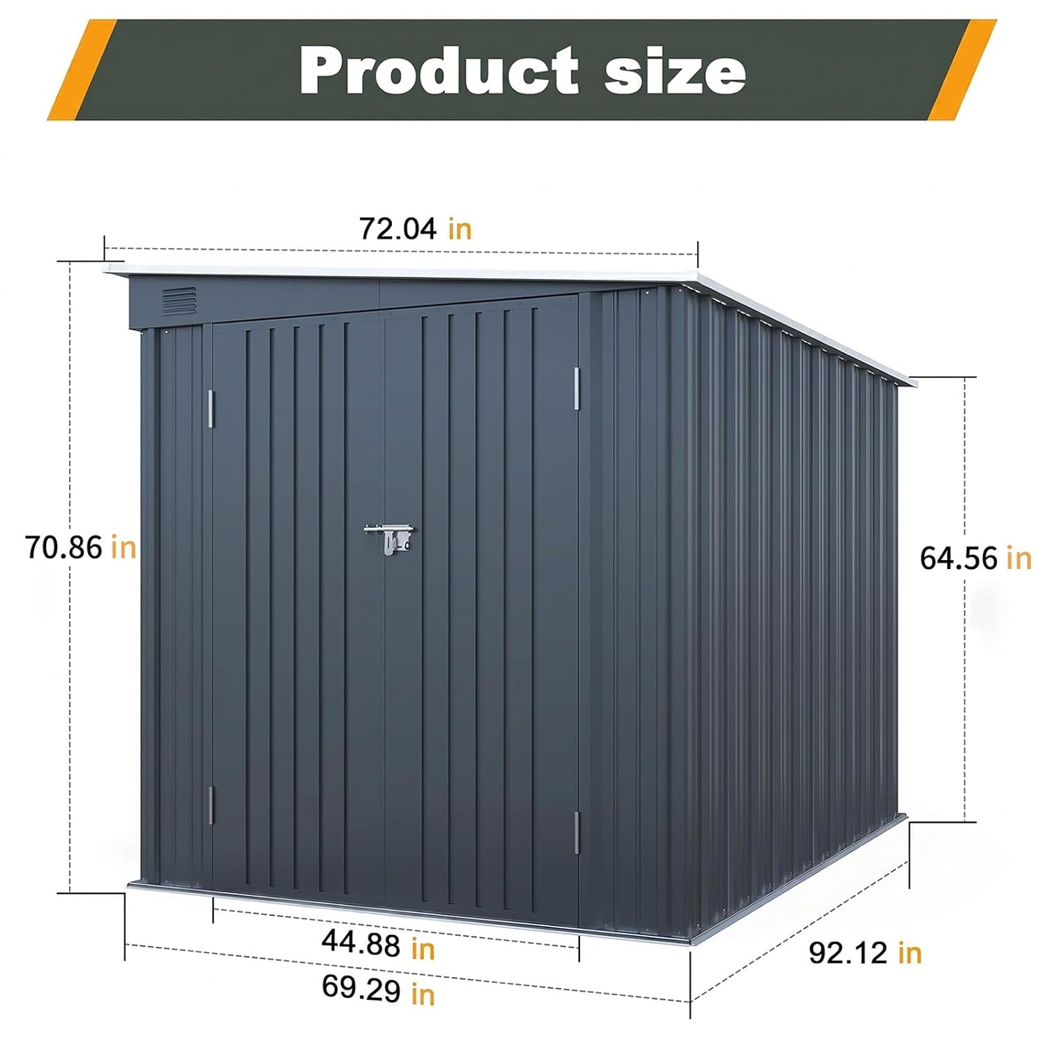 6x8 FT Metal Lean to Shed Lock - Outdoor Lighting Waterproof ulasan dan harga