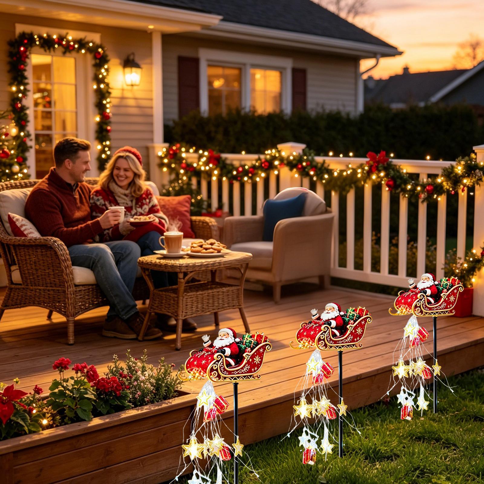 2026 New Santa's Flying Sleigh - Outdoor Lighting Effects ulasan dan harga