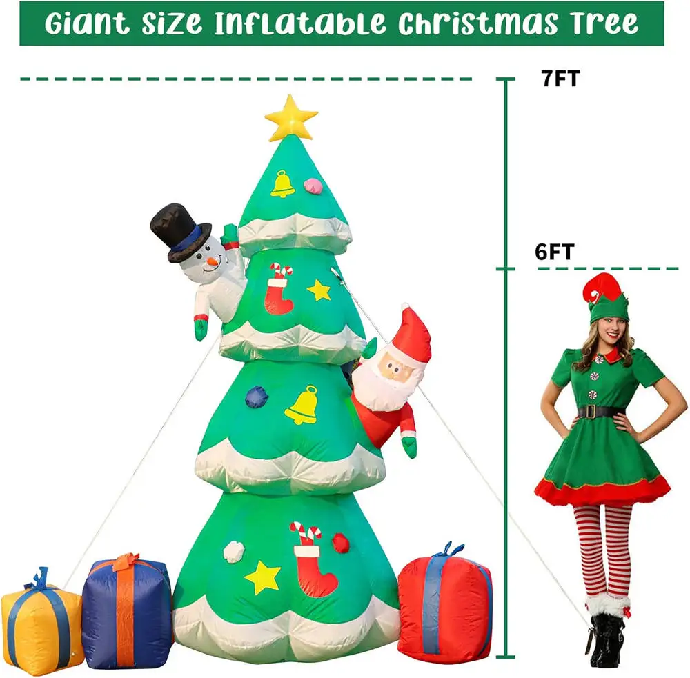 7FT Light Up Christmas Inflata - Outdoor Lighting Effects ulasan dan harga