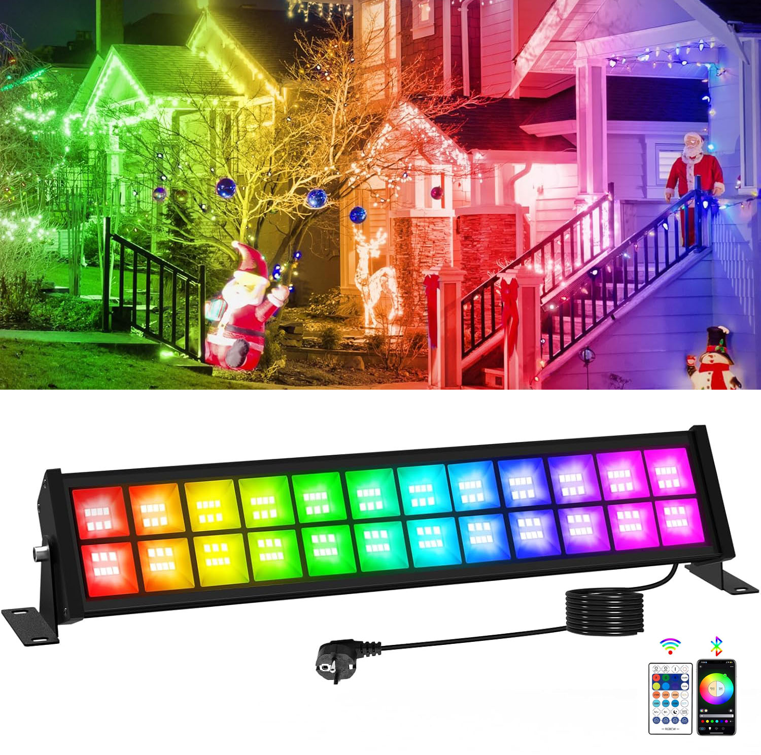 50/72W RGB LED Floodlight Bar  - Outdoor Lighting Uk ulasan dan harga