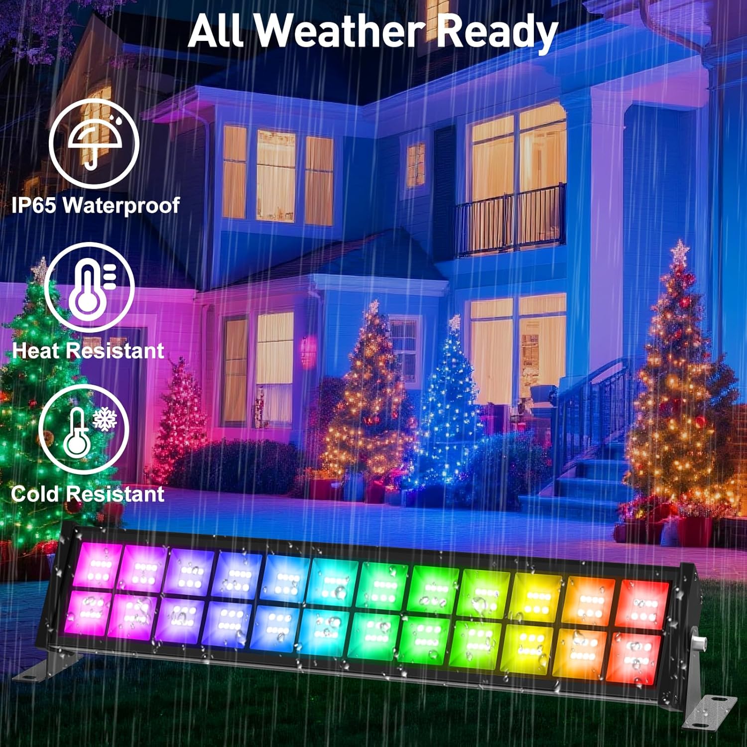 50/72W RGB LED Floodlight Bar  - Outdoor Lighting Uk ulasan dan harga