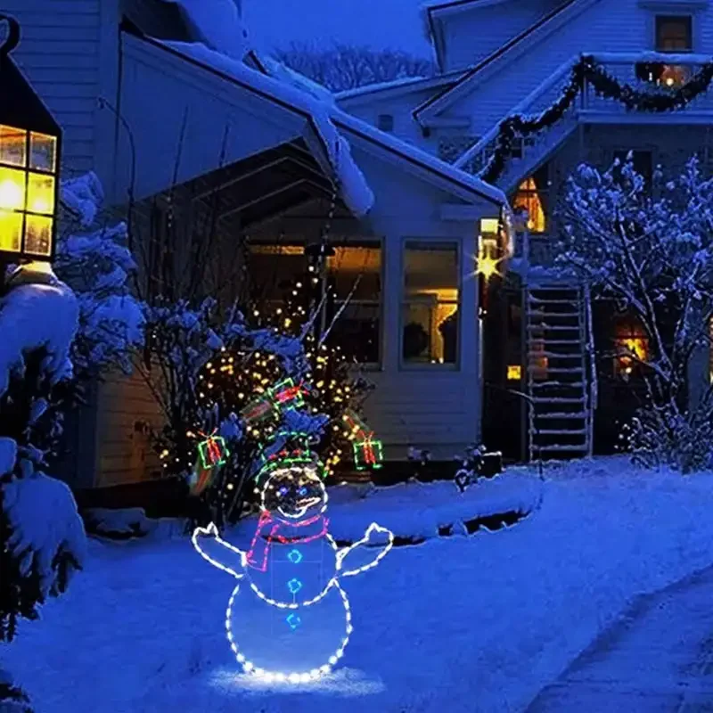1-2Sets Christmas Snowman Stri - Outdoor Lighting Effects ulasan dan harga