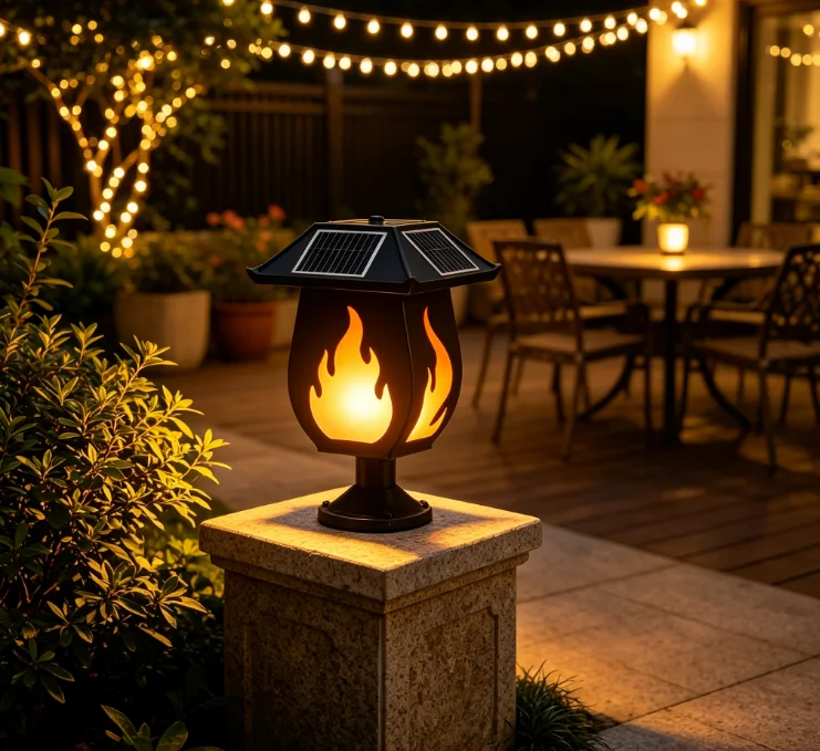 Solar Column Headlights Simula - Outdoor Lighting Waterproof ulasan dan harga