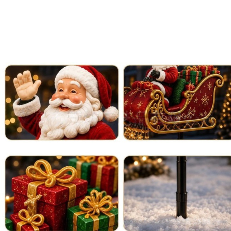 Solar LED Christmas Santa Slei - Outdoor Lighting Pathway ulasan dan harga