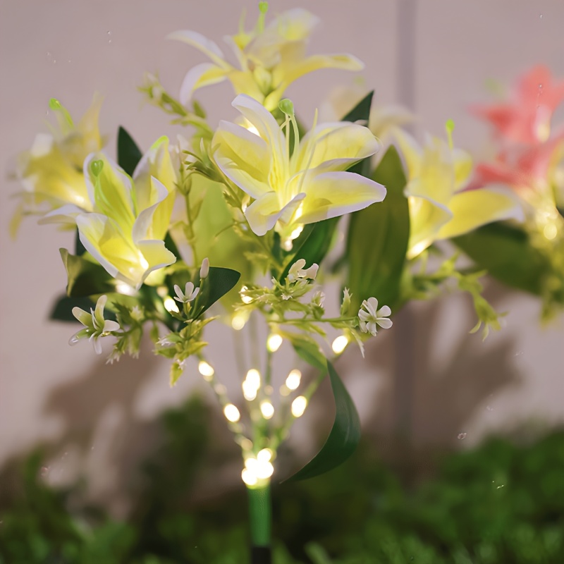 Multi-Bloom Pink Lily Solar Ga - Outdoor Lighting Effects ulasan dan harga